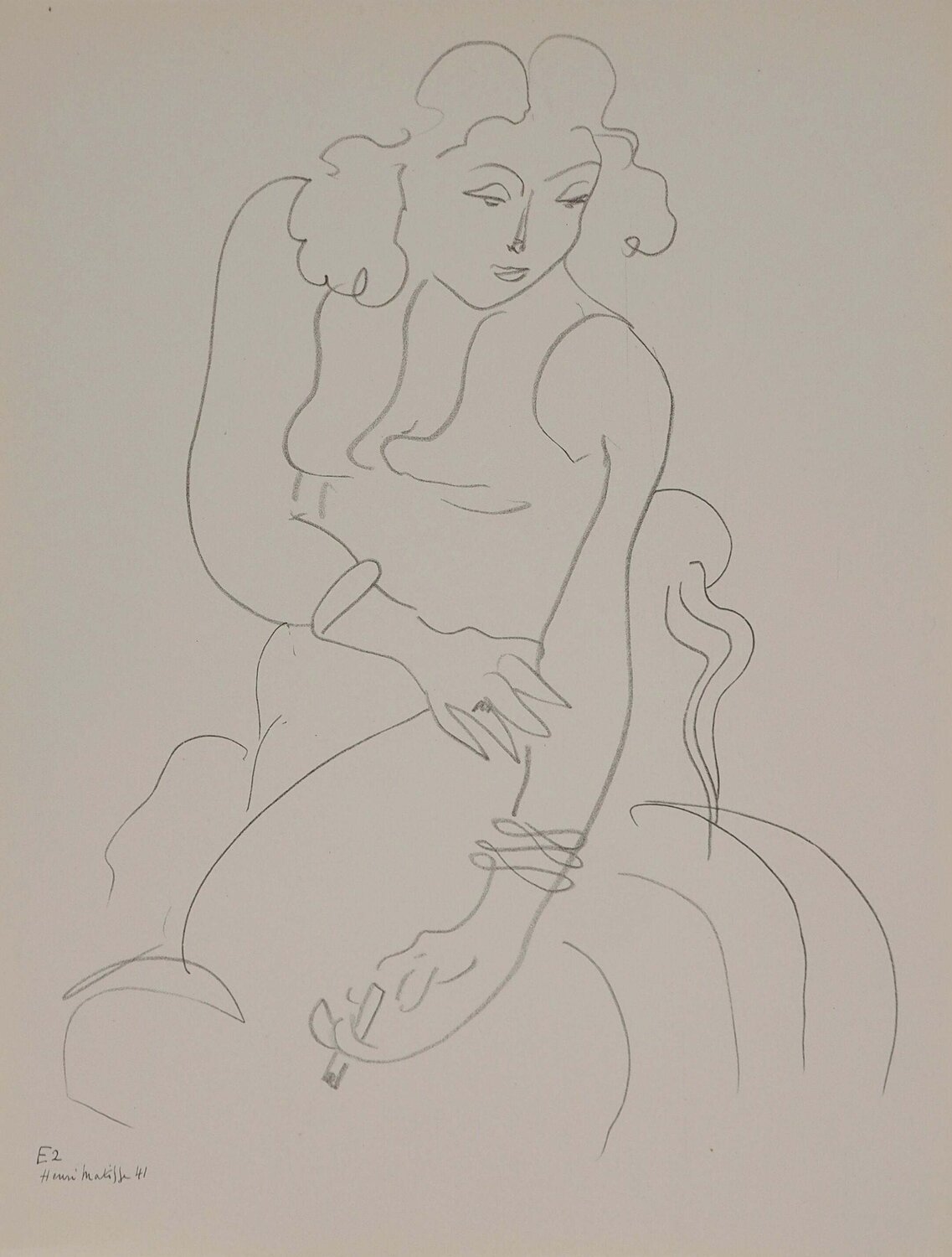Portrait à la cigarette Henri Matisse Druck zu verkaufen