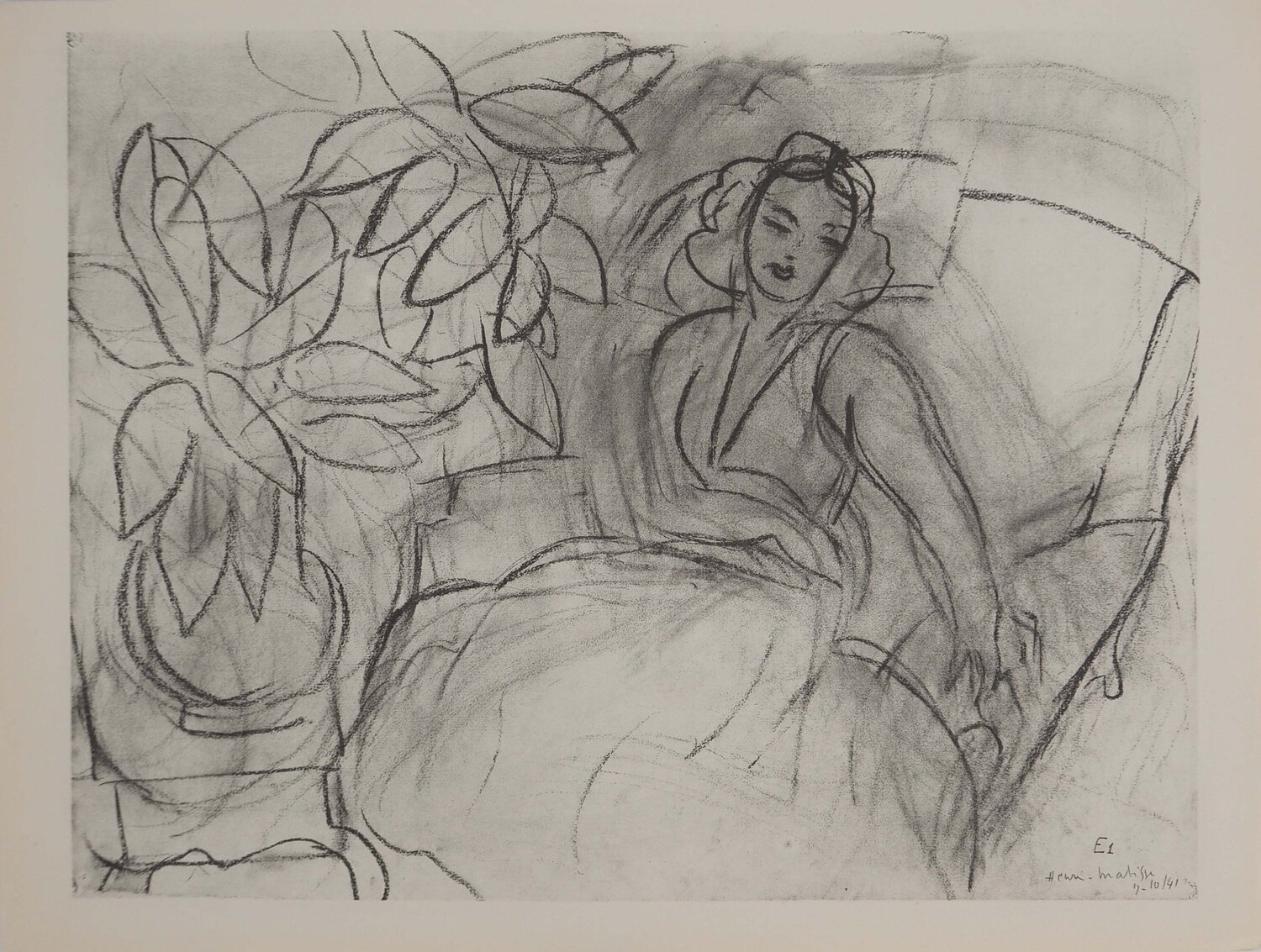 Femme alitée Henri Matisse Impresión en venta