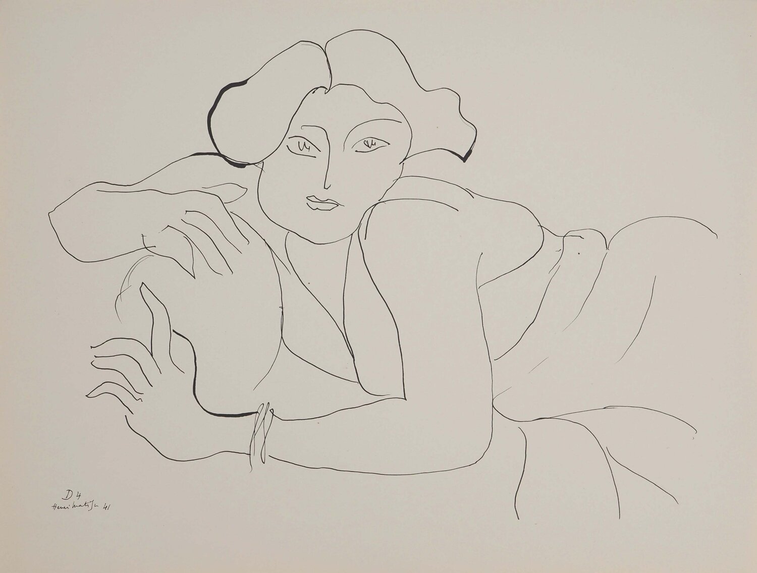 Femme accoudée Henri Matisse Print for sale