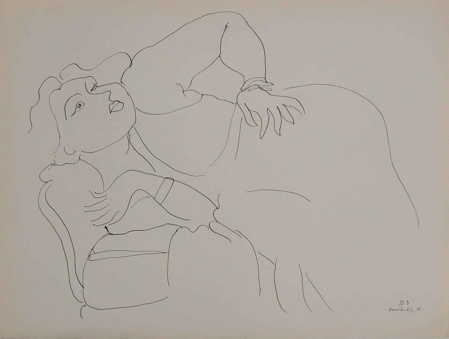 Portrait posant une main sur la hanche Henri Matisse Impresión en venta