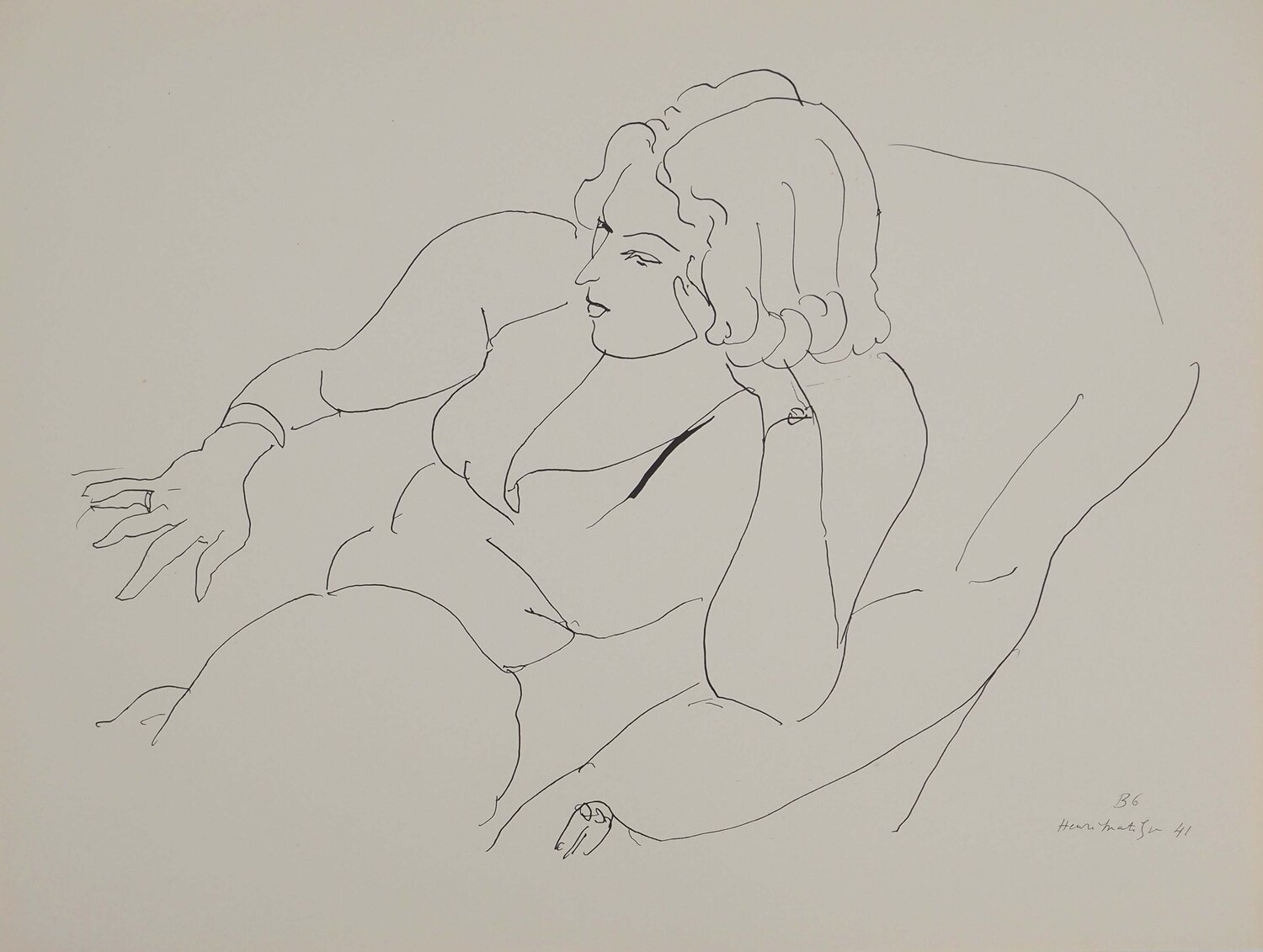Portrait de profil Henri Matisse Stampa in vendita