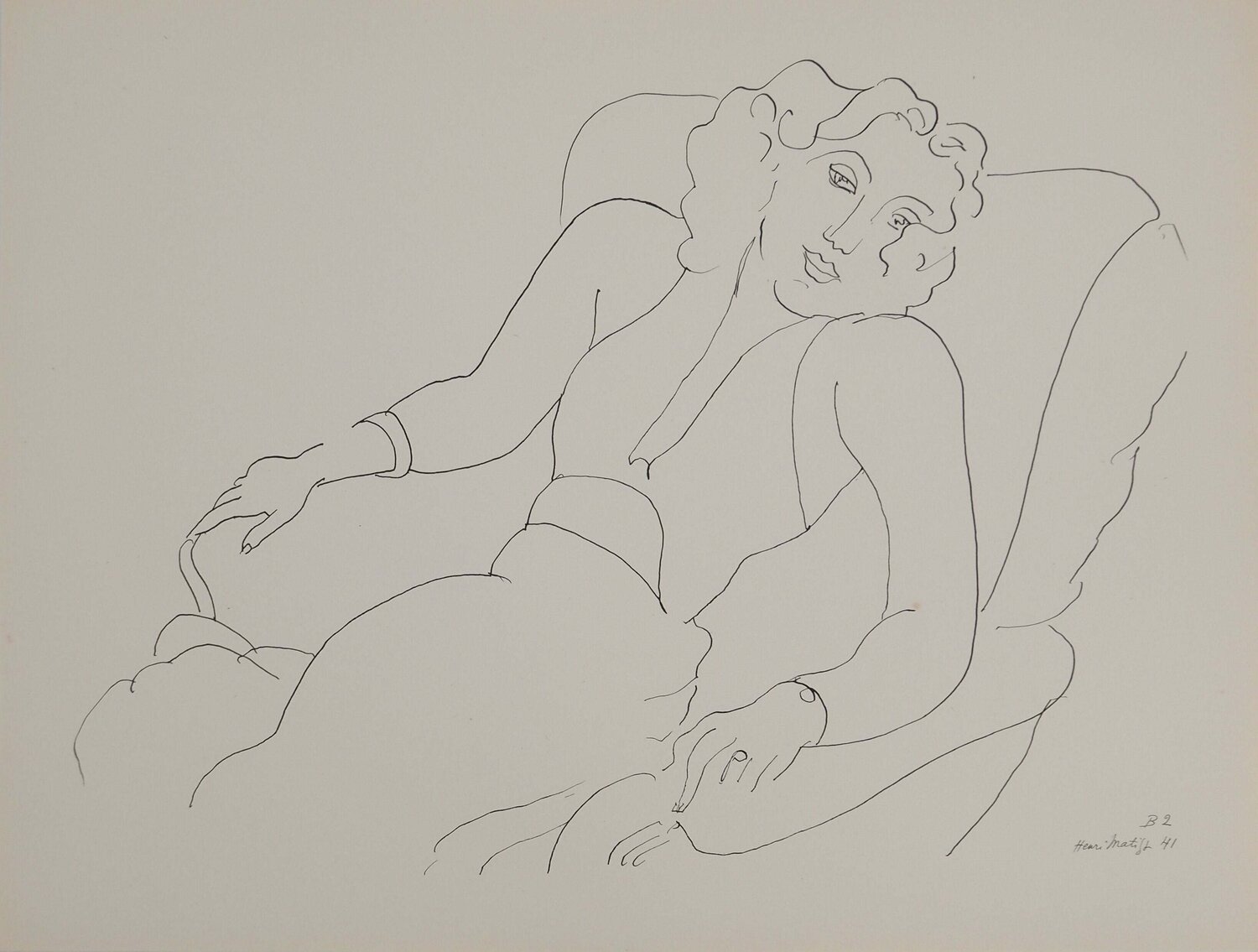 Portrait au fauteuil Henri Matisse Druck zu verkaufen
