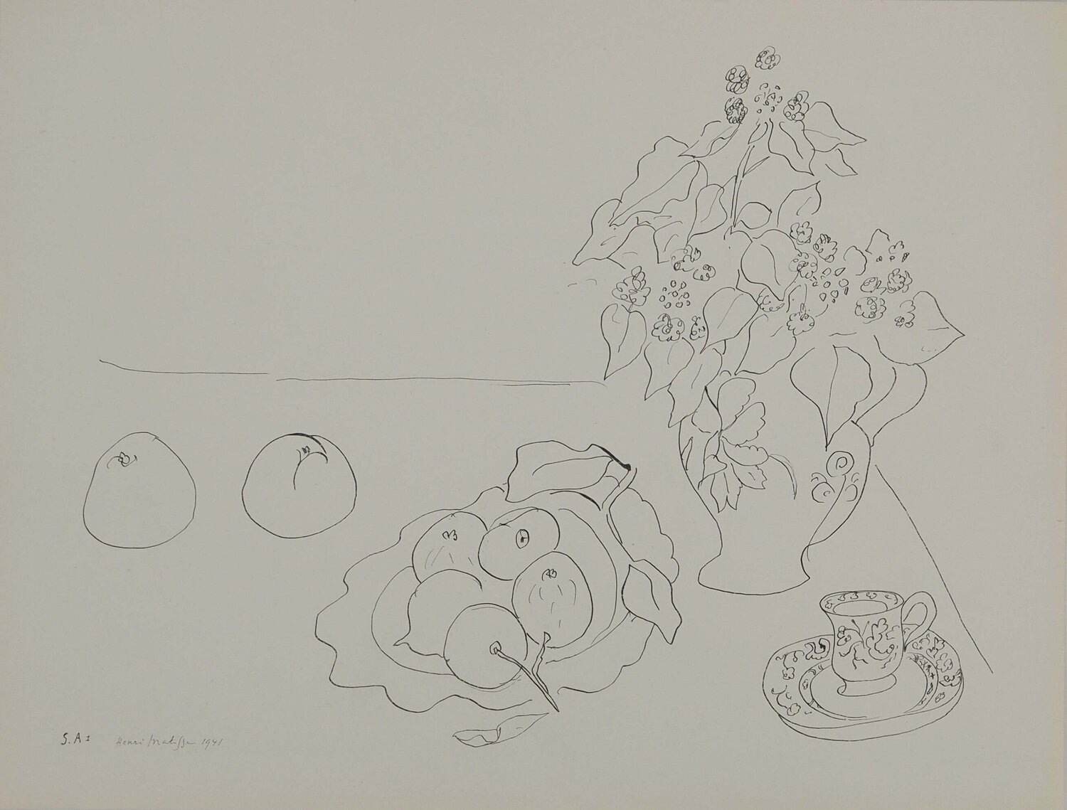 Nature morte aux fruits Henri Matisse Impresión en venta
