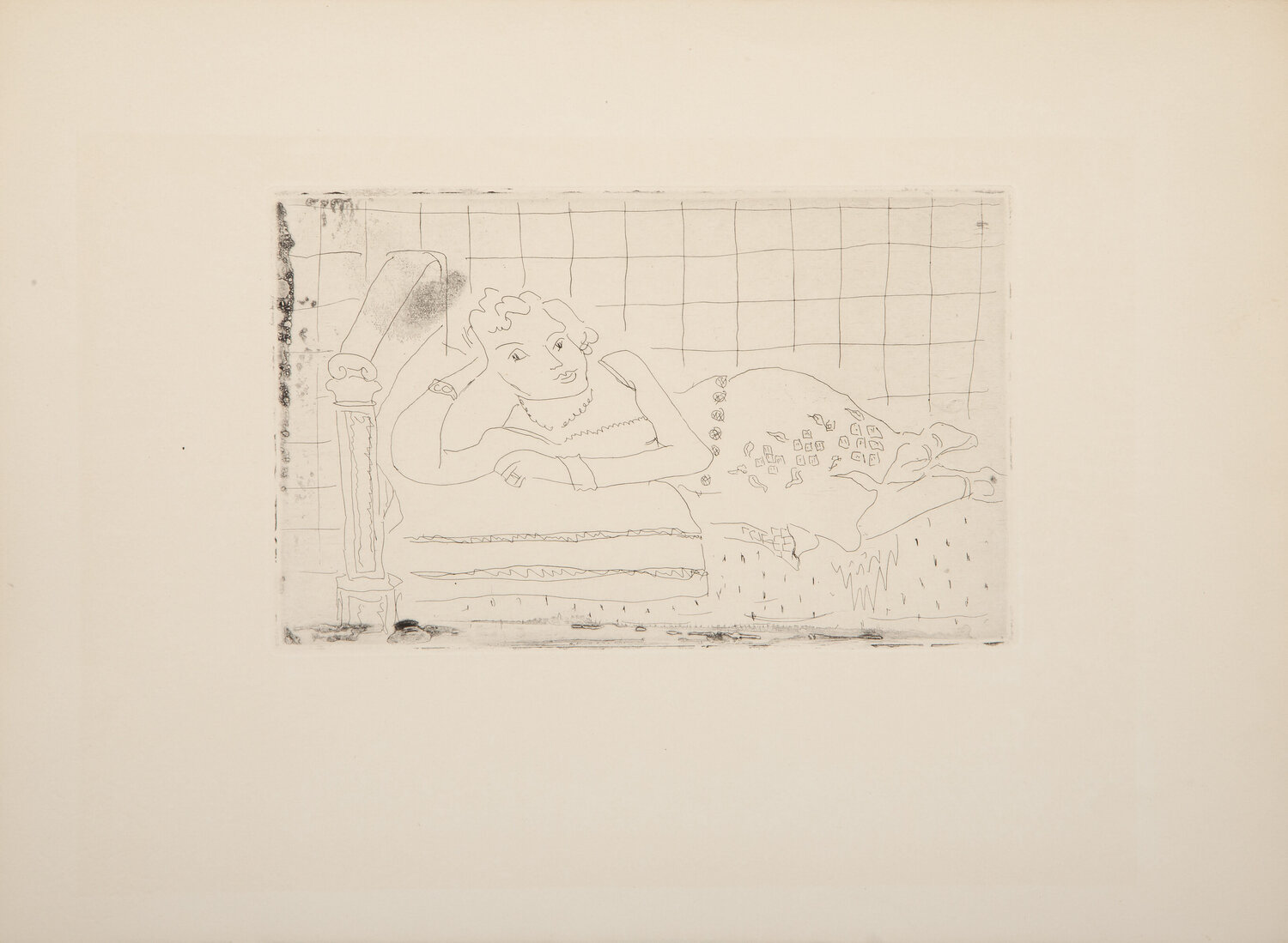 Figure Allongee sur un lit d'acajou Henri Matisse
