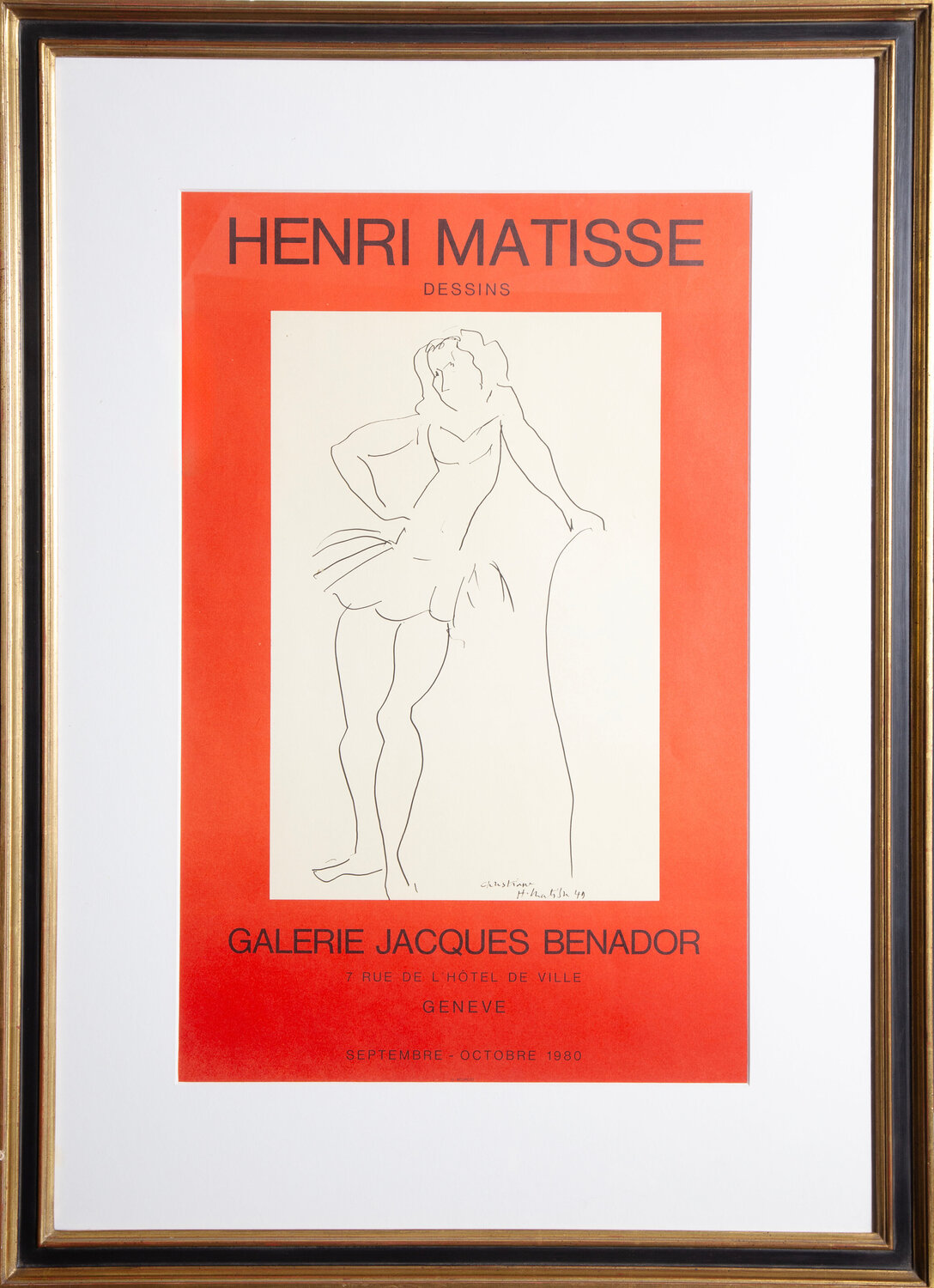 Exhibition Poster: Jacques Benador Gallery Henri Matisse