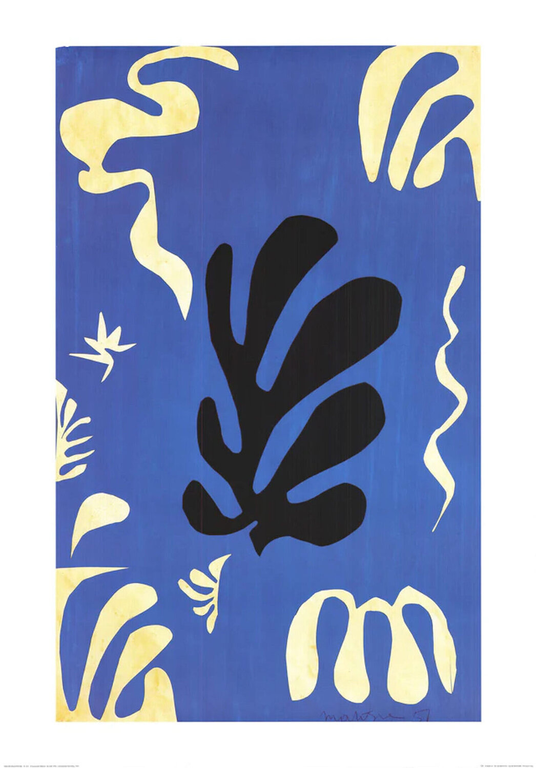 Composition Fond Bleu Henri Matisse Édition à vendre