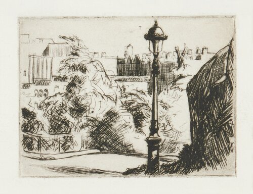 “St. Nicholas Terrace” (Central Park on West Harlem, Manhattan, New York city) by Edward Hopper, 종이 for Sale on Singulart