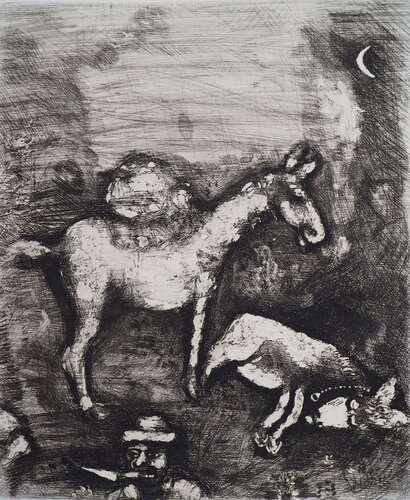 Les deux mulets by Marc Chagall, Print for Sale on Singulart