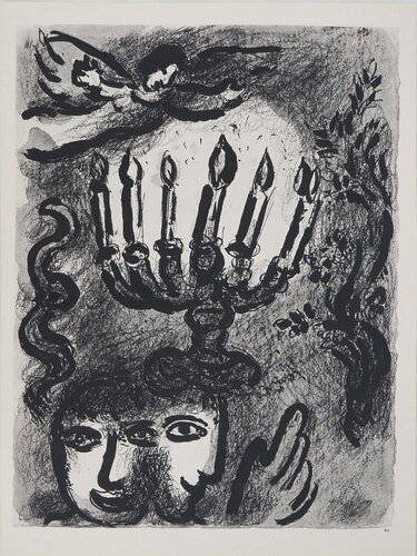 La Bible, La tête à la Menorah, Héliogravure by Marc Chagall, Print for Sale on Singulart