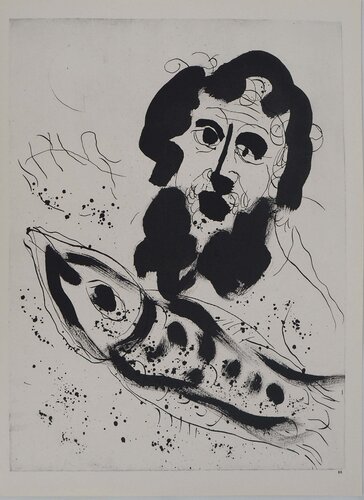 La Bible, Jonas et le poisson, Héliogravure by Marc Chagall, Print for Sale on Singulart