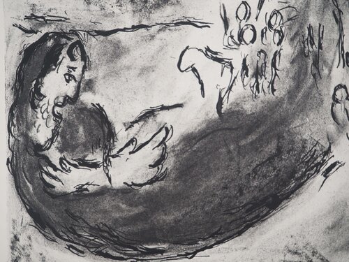Le village sur la colline en Israël (Prophétie d'Abdias) Marc Chagall