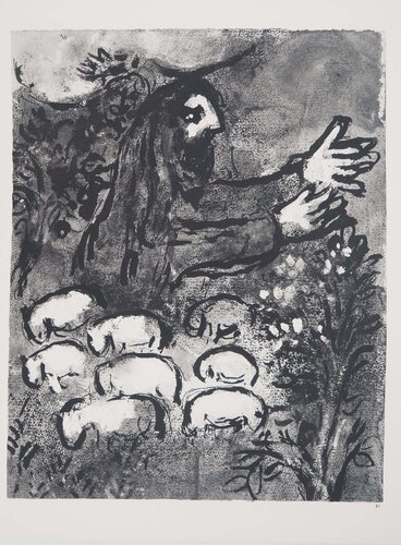 La Bible, Le berger et ses moutons, Héliogravure by Marc Chagall, Print for Sale on Singulart