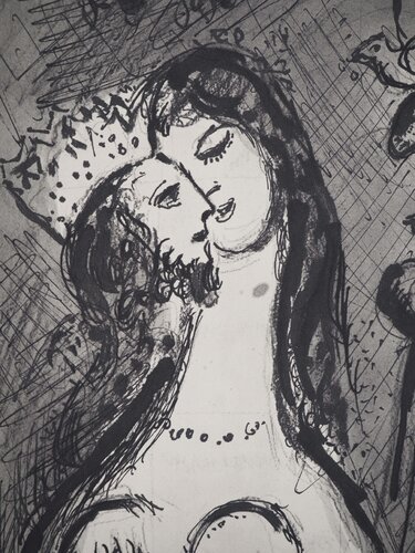 Cantique des cantiques : Le roi David et son épouse, by Marc Chagall, Print for Sale on Singulart