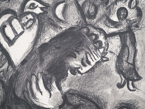 Moise récite les Commandements (Conclusion de l'Ecclésiaste) van Marc Chagall, Afdruk te koop op Singulart