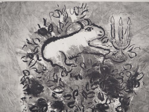 Les Dix Commandements aux colombe Marc Chagall