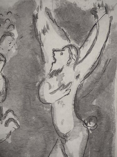 L'apparition de Satan (Job et Satan van Marc Chagall, Afdruk te koop op Singulart