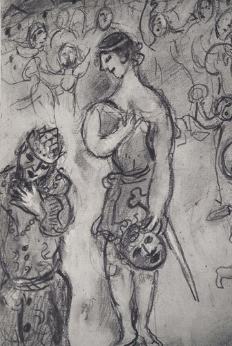 David avec la tête de Goliat van Marc Chagall, Afdruk te koop op Singulart