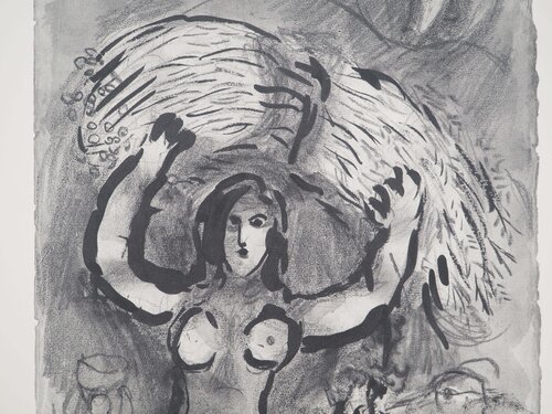 Ruth au champs (Ruth arrière grand-mère de David van Marc Chagall, Afdruk te koop op Singulart