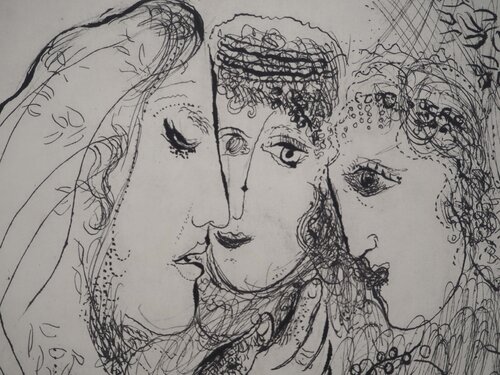 Trois visages féminins : Noémi et ses fille Marc Chagall