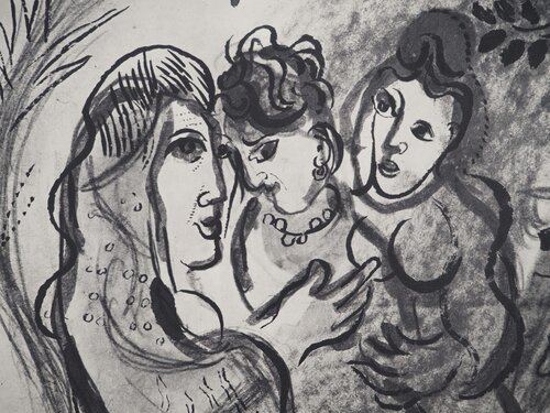 Les trois femmes  : Noémi et ses fille Marc Chagall