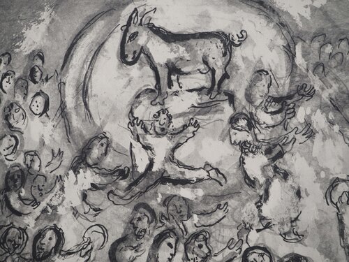 La Bible, L'adoration du Veau d'or, Héliogravure Marc Chagall