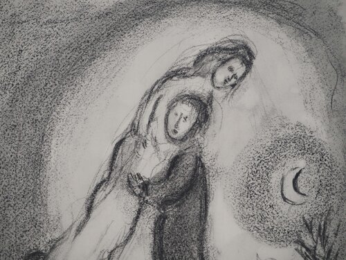 Le rapt de la jeune fille : Sichem et Din di Marc Chagall, Stampa in vendita su Singulart