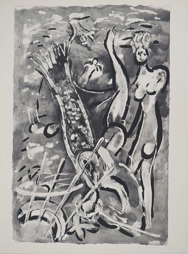 La Bible, Le déluge, Le poisson et une femme, Héliogravure by Marc Chagall, Print for Sale on Singulart