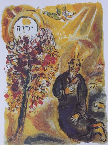 Moïse et le buisson ardent by Marc Chagall, Print for Sale on Singulart