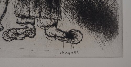 Les réprimandes (Le père de Tchitchikov lui donne une correction) di Marc Chagall, Stampa in vendita su Singulart