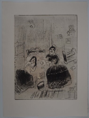 La naissance de Tchitchikov by Marc Chagall, Print for Sale on Singulart