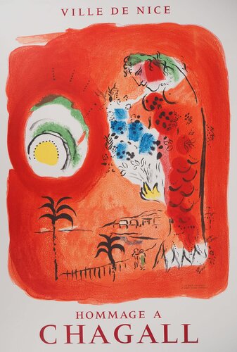 Baie des Anges, la sirène rouge van Marc Chagall, Afdruk te koop op Singulart
