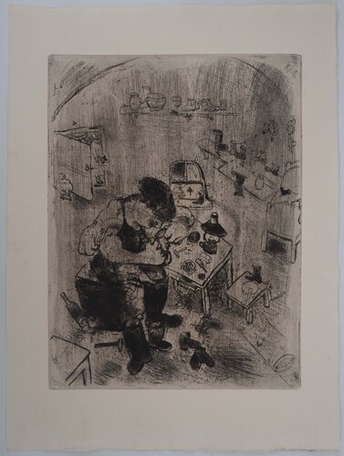 L'atelier du fabricant de souliers, Gravure originale signée by Marc Chagall, Print for Sale on Singulart