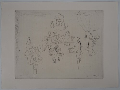 Repas chez Manilov Marc Chagall