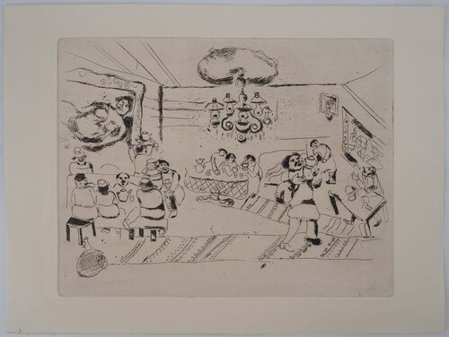 La taverne des artistes, Gravure originale Marc Chagall