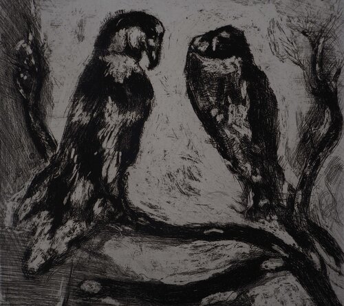 L'aigle et le hibou Marc Chagall