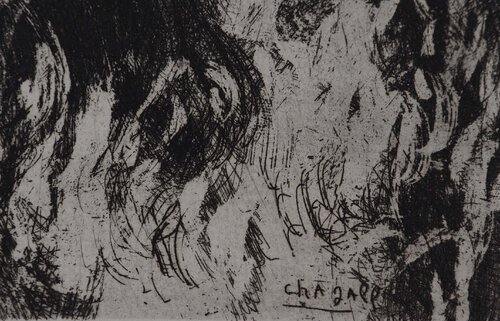 Les renards (Le renard ayant la queue coupée) Marc Chagall