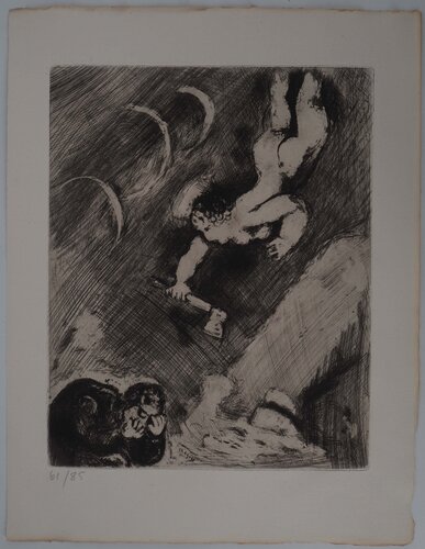 Hermès à la hache, Gravure originale signée van Marc Chagall, Afdruk te koop op Singulart