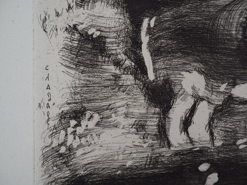 Traversée de la rivière (L'âne chargé d'éponges et l'âne chargé de sel) Marc Chagall