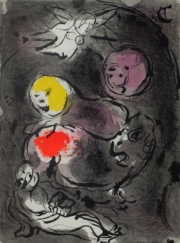 Bible - Le prophète Daniel avec les Lions van Marc Chagall, Afdruk te koop op Singulart