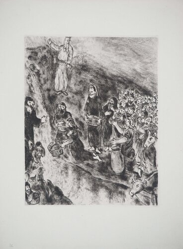 Moïse fait jaillir l'eau du rocher, Gravure originale signée by Marc Chagall, Print for Sale on Singulart