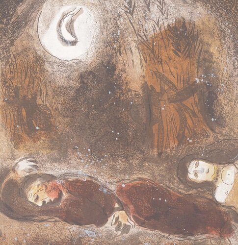 La Bible, Ruth et Booz endormis Marc Chagall