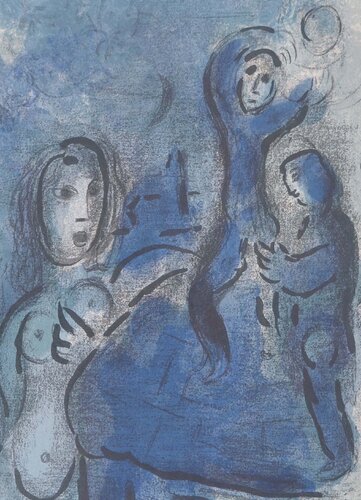 La Bible, Les espions de Jéricho au clair de lune di Marc Chagall, Stampa in vendita su Singulart