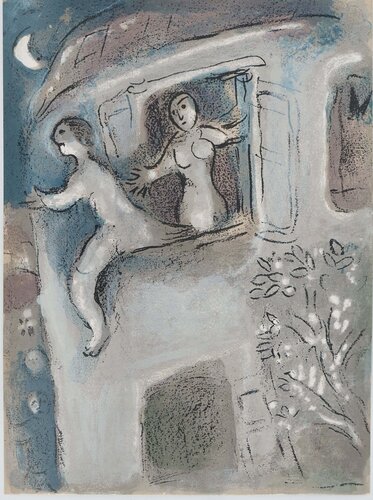 La Bible, La fuite de David van Marc Chagall, Afdruk te koop op Singulart