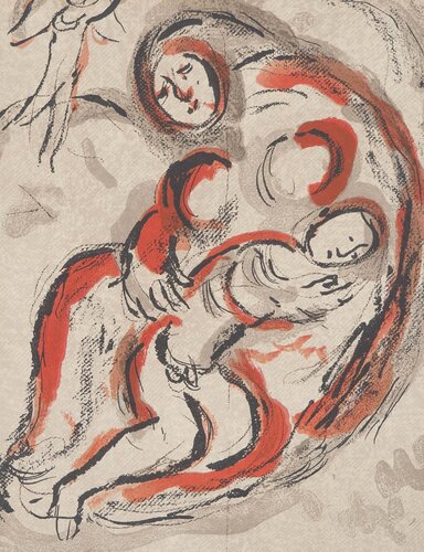 La Bible : Agar en mère protectrice di Marc Chagall, Stampa in vendita su Singulart