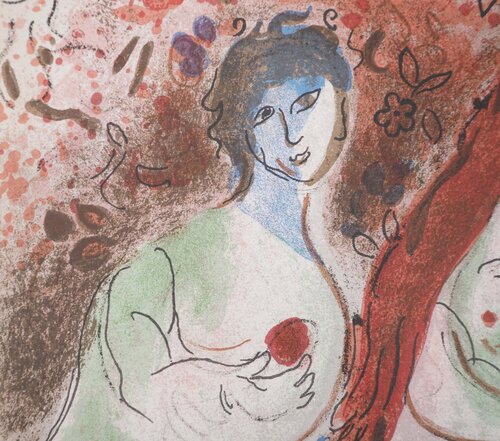 La Bible : La découverte du fruit défendu Marc Chagall