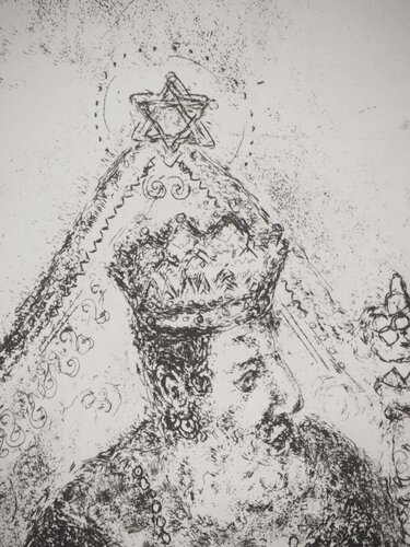 David présentant la tête de Goliath van Marc Chagall, Afdruk te koop op Singulart