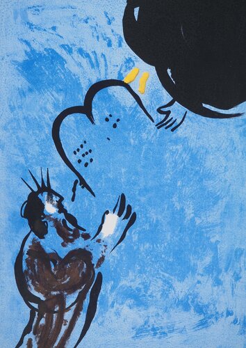 Moises recevant les tables du Divi van Marc Chagall, Afdruk te koop op Singulart