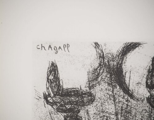 Aaron devant le chandelier à sept branches Marc Chagall