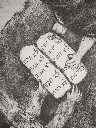 Moïse reçoit les tables de la Loi van Marc Chagall, Afdruk te koop op Singulart