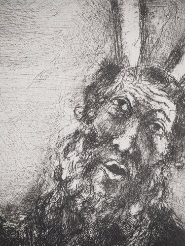 Le bâton de Moise se transformant en serpent von Marc Chagall, Druck kaufen auf Singulart